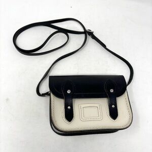 The Cambridge Satchel Company Cream Black Crossbody The Mini Bag Satchel